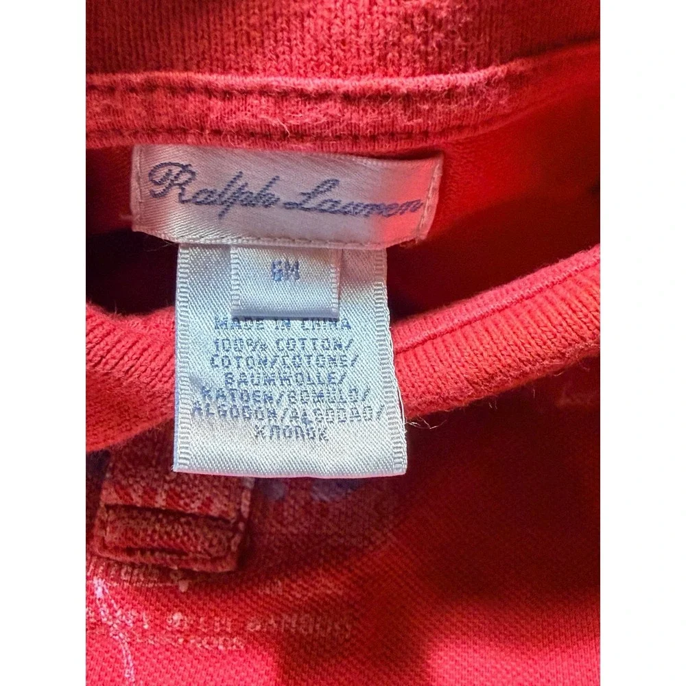 Vintage Ralph Lauren Y2K one piece polo style outfit.  Size 6 months.